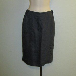 Calvin Klein Dark Gray Pin Stripes Skirt 2/38 NWT